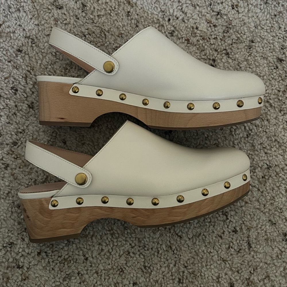 J.Crew Convertible Leather Clogs W 8 1/2